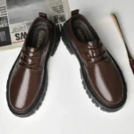 Men’s Stylish Thick-Soled Oxford Shoes – Comfortable Casual Leather Walking Shoes - Image 3