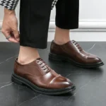 Men’s Genuine Leather Dress Shoes – Comfortable Casual & Formal Lace-Up Footwear - Image 6