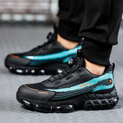 Men’s Safety Work Shoes – Rotary Buckle, Steel Toe, Industrial Sneakers