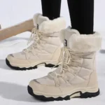 Women’s Waterproof Winter Snow Boots – Warm Long Velvet Outdoor Cold-Weather Boots