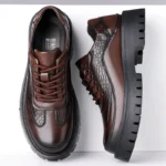 Men’s Casual Leather Loafers – Stylish Thick-Bottom Slip-On Business & Walking Shoes - Image 4