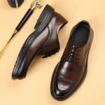 Men’s Casual Leather Oxford Shoes – Round Toe, Flat Designer Business & Walking Shoes - Image 6
