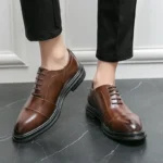 Men’s Genuine Leather Dress Shoes – Comfortable Casual & Formal Lace-Up Footwear - Image 5