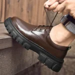 Men’s Stylish Thick-Soled Oxford Shoes – Comfortable Casual Leather Walking Shoes - Image 2