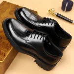 Men’s Casual Leather Oxford Shoes – Round Toe, Flat Designer Business & Walking Shoes - Image 3