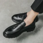 Men’s Tassel Loafers – Thick-Soled Slip-On Leather Dress & Casual Shoes - Image 5