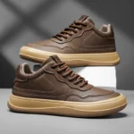 Men’s Casual Leather Oxford Shoes – Soft Platform Business & Office Shoes