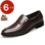 Men’s Leather Dress Shoes – Pointed Toe Business Oxfords - Image 2