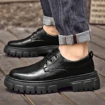 Men’s Stylish Thick-Soled Oxford Shoes – Comfortable Casual Leather Walking Shoes - Image 7