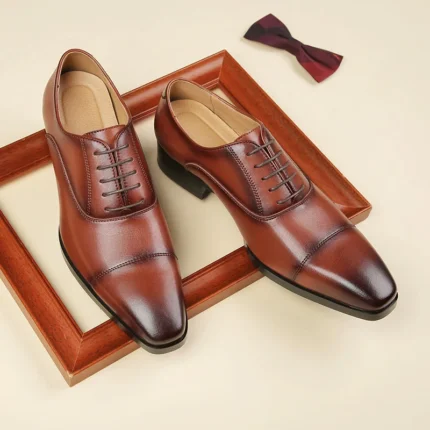 Premium Italian Men’s Leather Dress Shoes – Handmade Oxford and Derby for Business and Weddings