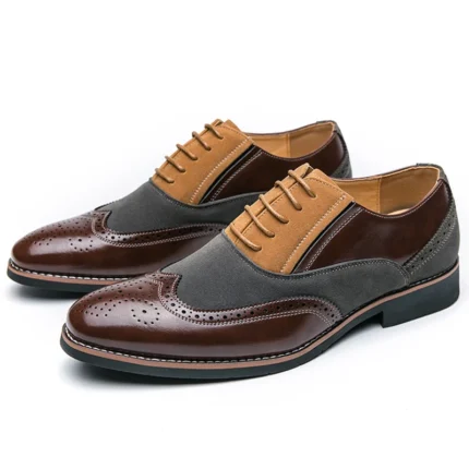 Men’s Retro Oxford Brogues – Classic Dress & Casual Business Shoes