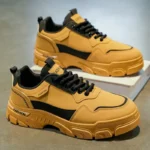 Men's Retro Casual Sports Sneakers – Wear-Resistant Thick Sole & Anti-Slip Outdoor Shoes