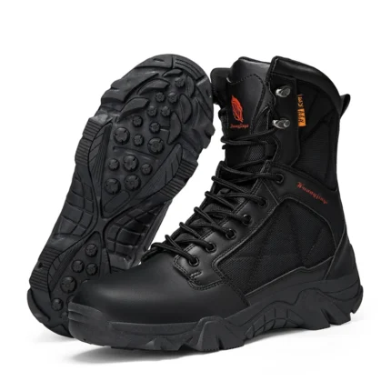 Men’s High-Top Safety Boots – Steel Toe, Waterproof & Non-Slip Work Shoes