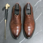 Men’s Genuine Leather Dress Shoes – Comfortable Casual & Formal Lace-Up Footwear