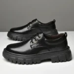 Men’s Stylish Thick-Soled Oxford Shoes – Comfortable Casual Leather Walking Shoes - Image 5