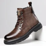 Men’s British-Style Leather Ankle Boots – Fashionable Business & Work Winter Boots - Image 2