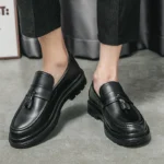 Men’s Tassel Loafers – Thick-Soled Slip-On Leather Dress & Casual Shoes - Image 2
