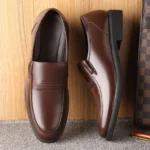 Men’s Leather Dress Shoes – Pointed Toe Business Oxfords - Image 3