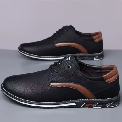 Men’s Lace-Up Casual Shoes – Big Size Oxford Outdoor Shoes with Arch Support