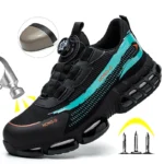 Men’s Safety Work Shoes – Rotary Buckle, Steel Toe, Industrial Sneakers - Image 2