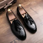 Men’s Handmade Tassel Loafers – Leather Business & Driving Shoes