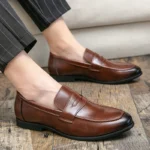 Men’s Classic Leather Slip-On Loafers – Casual, Business, and Wedding Dress Shoes - Image 6