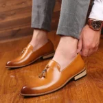 Men’s Luxury Leather Oxford Shoes – Formal Office, Wedding, and Dress Loafers - Image 3