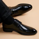 Men’s Black Leather Formal Shoes – Pointed Toe Office, Party Wear - Image 6