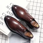 Men’s Classic Leather Oxford Brogues – Business & Wedding Shoes