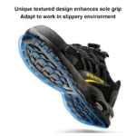 Men Safety Shoes Steel Toe Rotating Button Puncture Proof Work Sneakers - Image 5