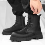 Men & Women Casual Leather Boots – Thick-Sole Non-Slip Outdoor Shoes - Image 6