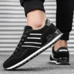 Men’s Artificial Leather Casual Sneakers Lace-Up Breathable Lightweight Outdoor Shoes - Image 6