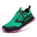 Unisex Hiking Sneakers Lace Up Outdoor Walking Travel Artificial Leather Shoes - Image 2