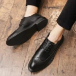 Men’s Classic Leather Brogue Dress Shoes – Formal Office and Wedding Wear - Image 6