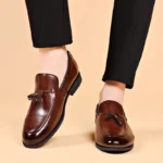 Men’s Classic Black Leather Loafers – Business, Wedding, and Formal Dress Shoes - Image 5