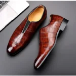 Men’s PU Leather Business Loafers – Comfortable Classic Casual Shoes