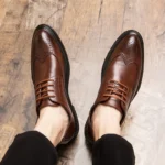 Men’s Classic Leather Brogue Dress Shoes – Formal Office and Wedding Wear - Image 7