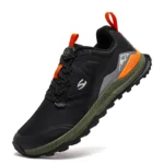 Unisex Hiking Sneakers Lace Up Outdoor Walking Travel Artificial Leather Shoes