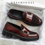 Men’s Leather Loafers – Thick-Soled Business & Casual Slip-On Shoes - Image 2