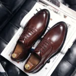 Men’s Classic Leather Oxford Brogues – Business & Wedding Shoes - Image 3