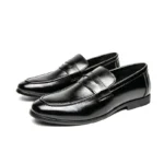 Men’s Classic Leather Slip-On Loafers – Casual, Business, and Wedding Dress Shoes - Image 3