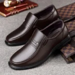 Men’s Handmade Genuine Leather Loafers – Slip-On Business & Casual Shoes