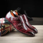 Luxury Men’s Crocodile Leather Dress Shoes – Buckle Casual & Wedding Brogues - Image 4