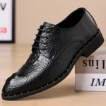 Luxury Men’s Crocodile Leather Oxfords – Dress, Business & Wedding Shoes - Image 2