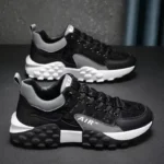 Men’s Thick Sole Sneakers – Lace-Up Outdoor Running Shoes - Image 4