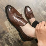 Men’s Leather Brogue Shoes – British Tassel Formal & Business Dress - Image 5