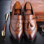 Luxury Men’s Leather Loafers – Tassel Brogue Dress & Casual Shoes