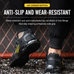 Men Safety Shoes Steel Toe Rotating Button Puncture Proof Work Sneakers - Image 7