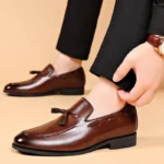 Men’s Classic Black Leather Loafers – Business, Wedding, and Formal Dress Shoes - Image 7