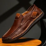 Men’s Leather Loafers – Handmade Breathable Slip-On Driving Shoes - Image 2